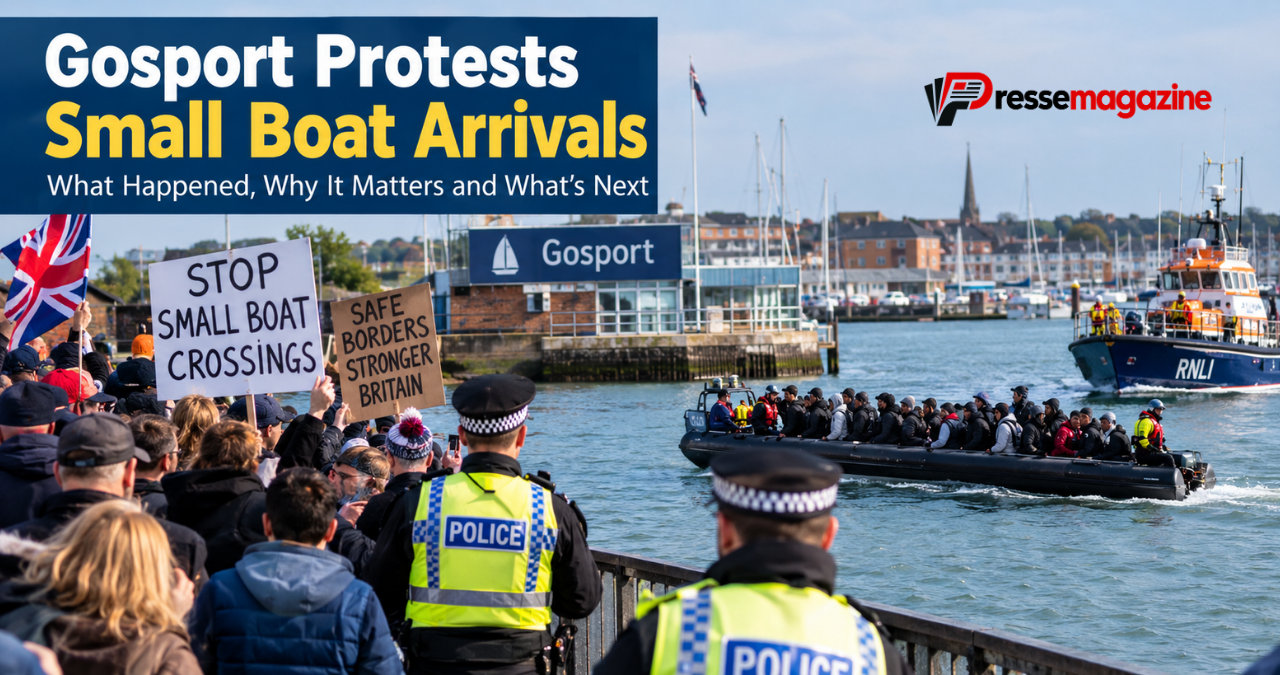 gosport protests small boat arrivals